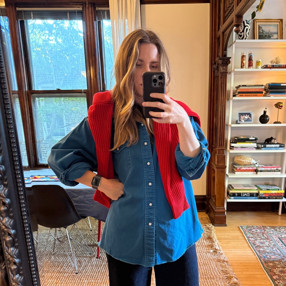 Wrangler Vintage Oversized Pearl Snap Western Button Down